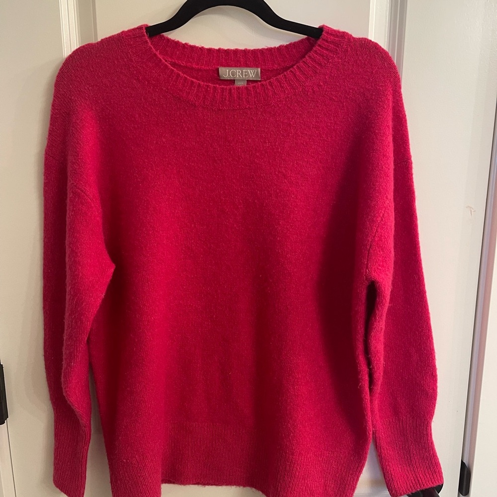J. Crew Oversized Crewneck Sweater for Women Size XXS Wool Alpaca Blend Pink